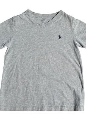 Polo Ralph Lauren Boy's Cotton Jersey T-Shirt Light Heather Gray Size 5